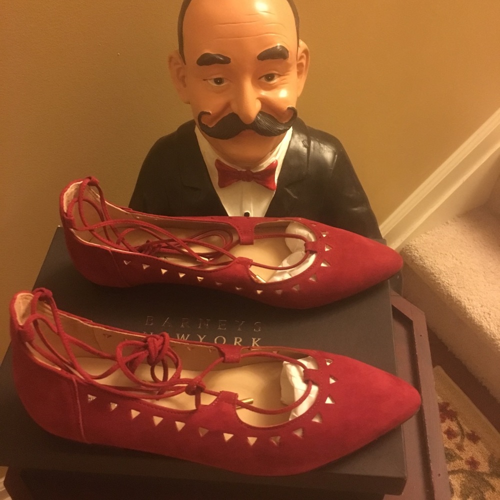 Barney’s New York suede ballet flats